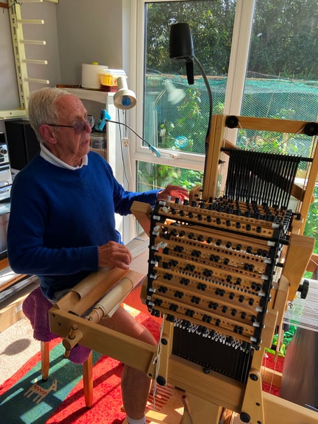 Malcolm Weir being creative on his handloom