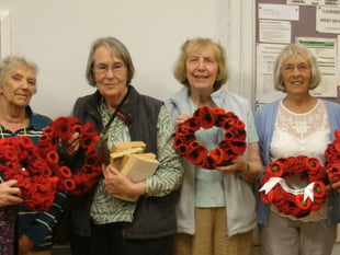 EXBOURNE, SAMPFORD COURTENAY, JACOBSTOWE WI: Making remembrance wreaths