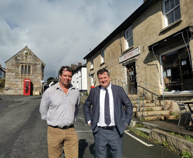 South Zeal community store campaign gets thumbs-up from MP Mel Stride