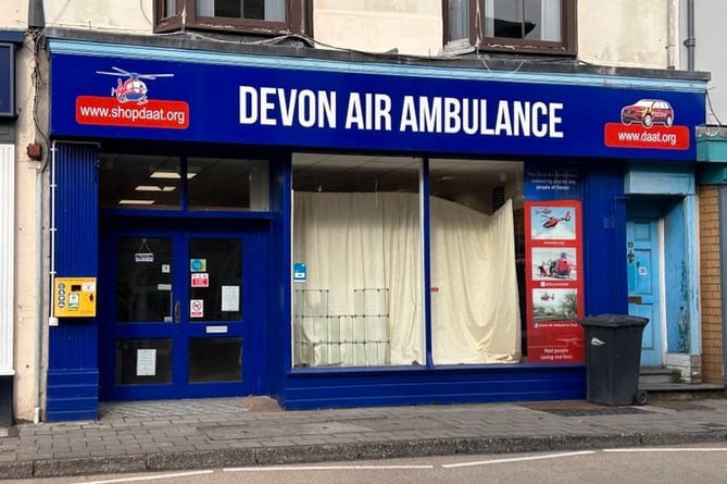 The new fascia at the South Molton DAA shop which reopens on Saturday.