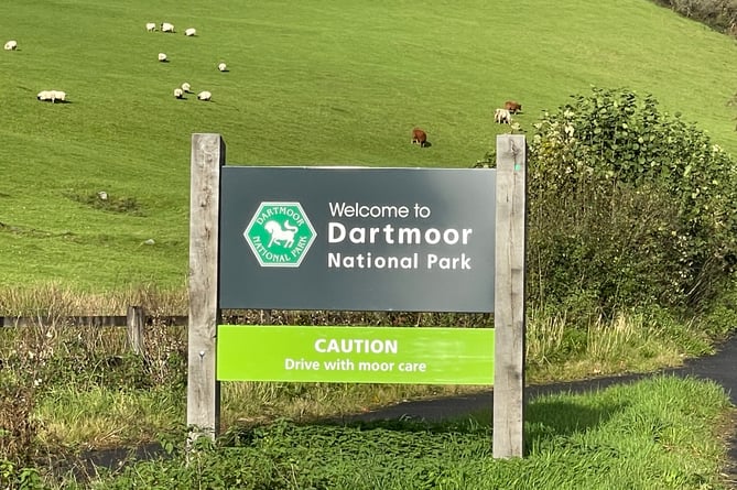 Dartmoor sign.  AQ 9672
