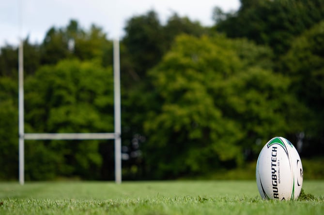 rugby ball and goal