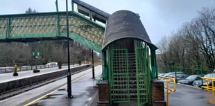 Station footbridge temporarily closed following Storm Henk damage