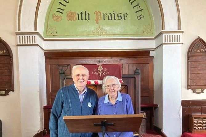 Reg and Hazel at the Chapel at Providence on their 70th Wedding Anniversary.
