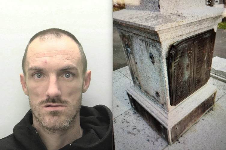 Ben Pearsall and Ilfracombe War Memorial.