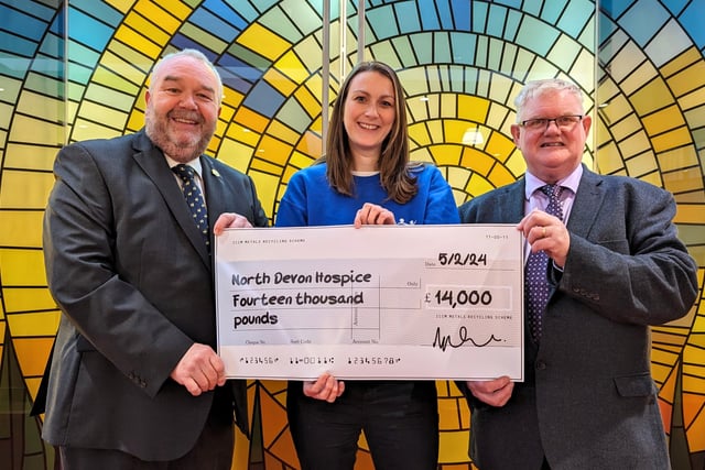 Crematorium raises £14,000 for North Devon Hospice
