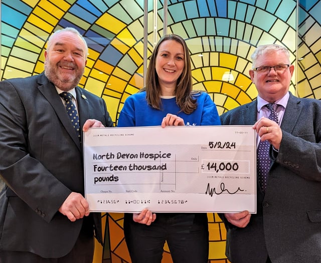 Crematorium raises £14,000 for North Devon Hospice
