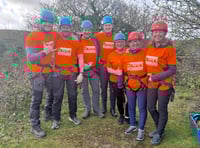 Police officers abseil in memory of Darcy