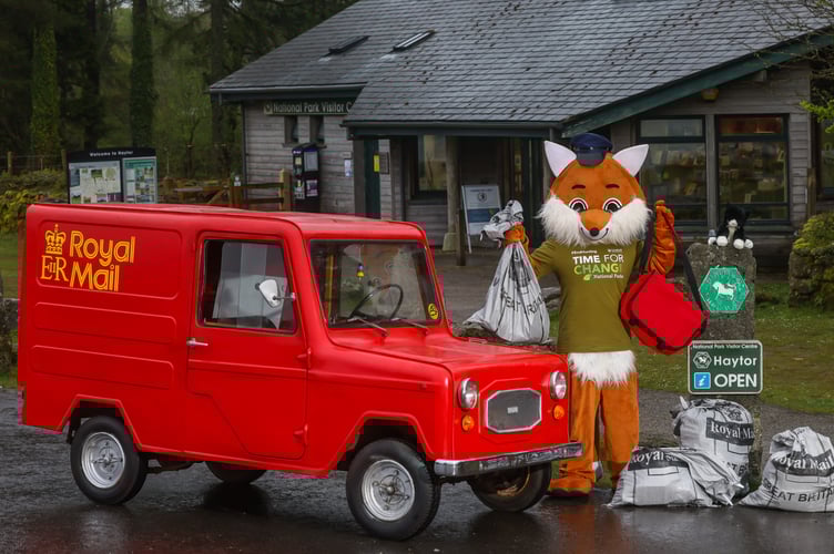 League Against Cruel Sports makes petition 'delivery' against fox hunting to the Dartmoor National Park Authority offices at Brentor