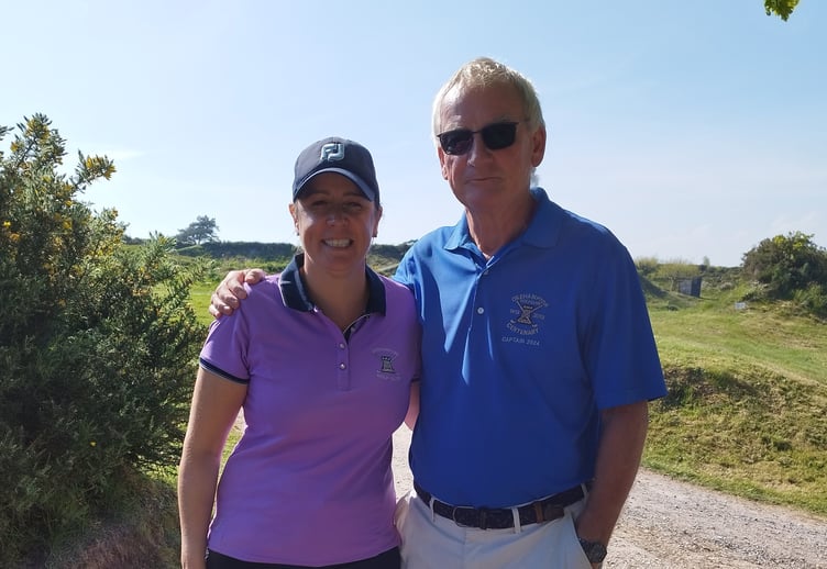 Abby Turner with club captain Richard Johnson