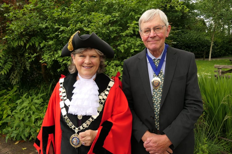 New West Devon mayor Cllor Debo Sellis and deputy mayor Cllr Paul Vachon