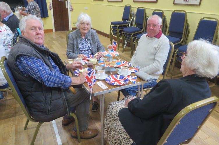 Over-70s cream tea at North Tawton Town Hall 