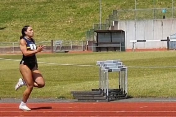 Zola Taylor running for a national schools county title representing Okehampton College at Birmingham later this month.