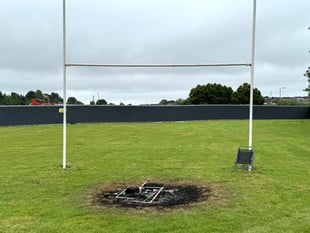 Travellers leave Crediton but damaged rugby pitch
