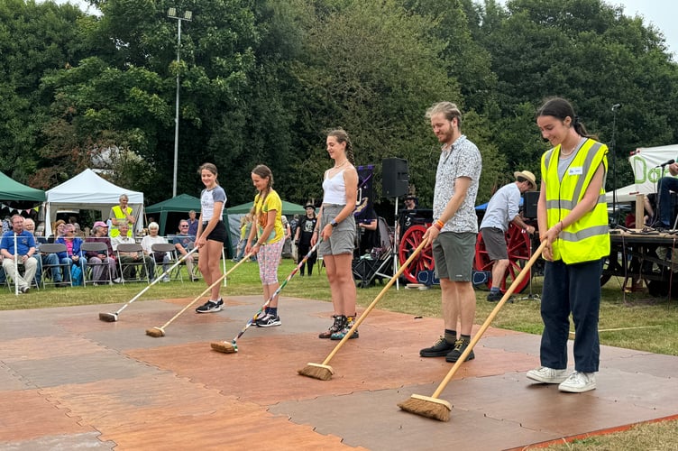 Former Broom Dance Champions gave a demonstration in the main ring.