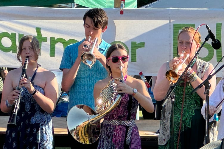 Some of the members of the Devon Youth Folk Ensemble performing at the Festival.