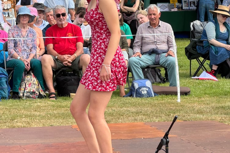 Dartmoor Junior Step Dance winner Hazel (15), from South Zeal, during one of her dances.