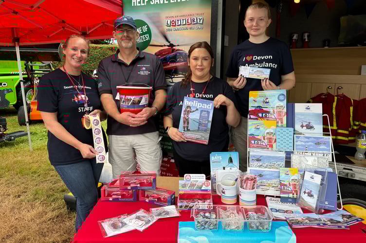 The Devon Air Ambulance stand.