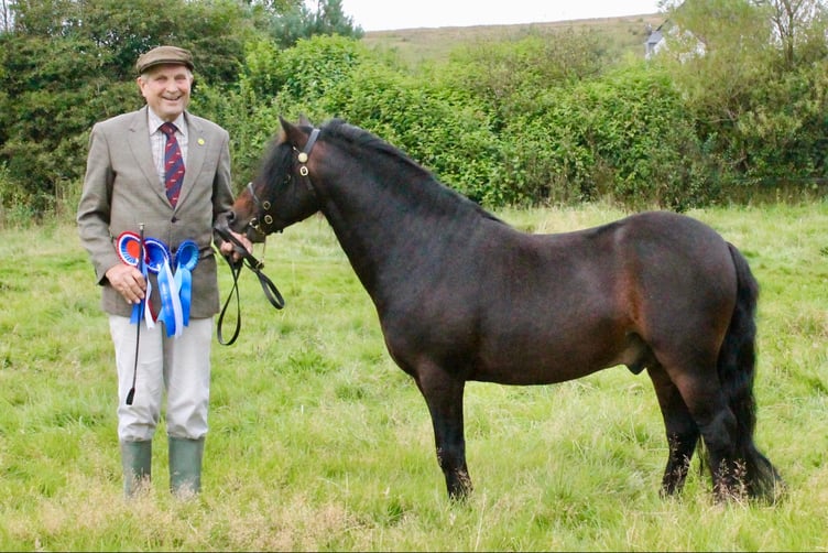 Keith Locke with his Supreme Champion stallion Treworgan Top Shot
