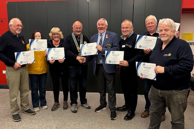Okehampton Rotary Club with their Dementia Friends qualifications.