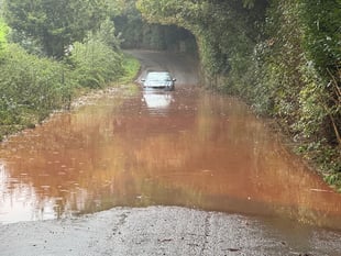 Firefighters rescue family from floods near Crediton
