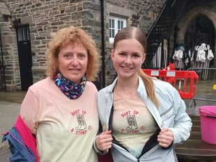 Dotty's charity run goes ahead in teeth of Storm Ashley