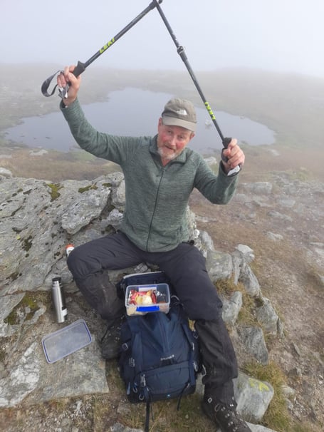 John bagging his 282nd Munro - the final one