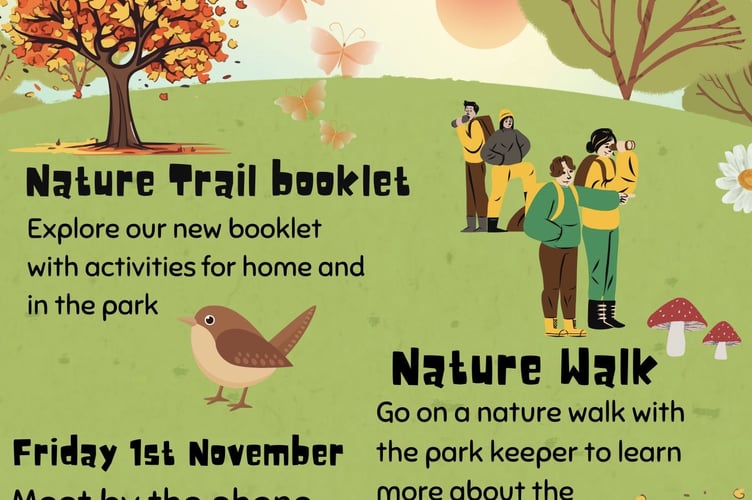 Autumnal guided nature walk around Simmons Park this half term with park keep James McGahey on November 1 at 10.30am. (Picture: Okehampton Town Council)