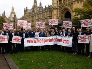 MPs protest Winter Fuel Cuts with 250,000 signature petition
