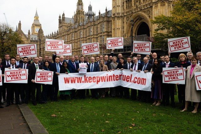 MPs protest Winter Fuel Cuts with 250,000 signature petition
