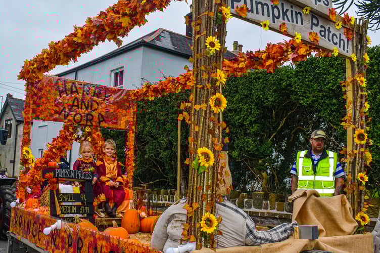 A pumpkin patch theme for one of the floats