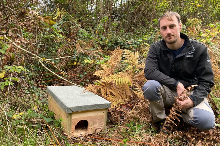 Hedgehogs are welcome as much as humans to Simmons Park says warden James McGahey.
