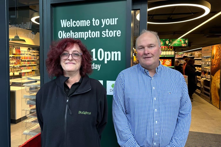 Assistant manager, Rachel Sturman and Manager, Charles Beazley on opening day