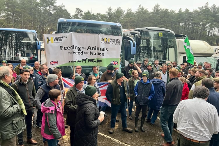 Coaches from Devon stopping off en route to the capital ahead of a rally protesting at Labour plans. (Picture: Cheryl Cottle-Hunkin)