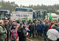 Farmers and councillors arrive in London for protest rally at Parliament