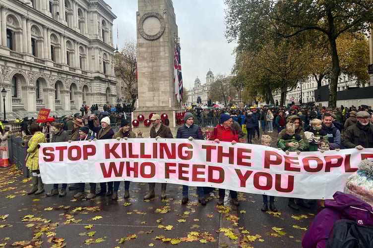 The message is clear from farming community who have gathered in London in their thousands from across the country today. (Picture: Cheryl Cottle-Hunkin)