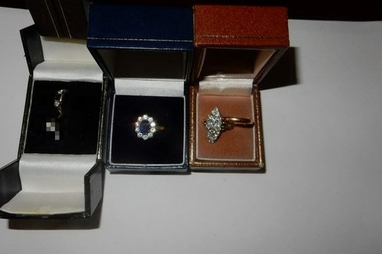 Jewellery worth thousands of pounds was stolen during the burglary at North Tawton.