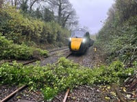 Train services from Okehampton Station reduced due to flood