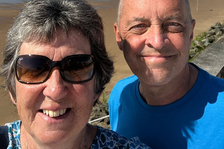 Royal Devon & Exeter Hospital staff received national award for the care given to myeloma patient Mark Theedom (of Crediton) pictured with his wife Karen.