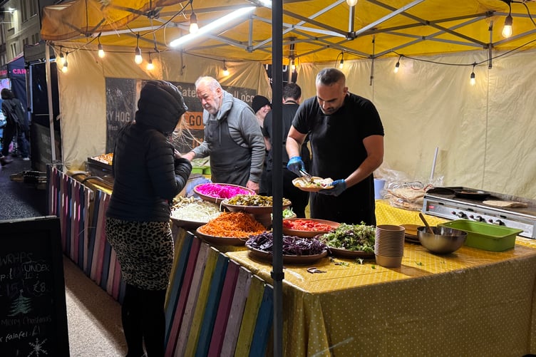 A food stall at Edwardian Evening