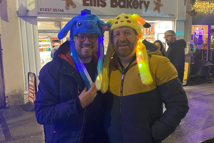 Edwardian evening attendees enjoying the celebrations