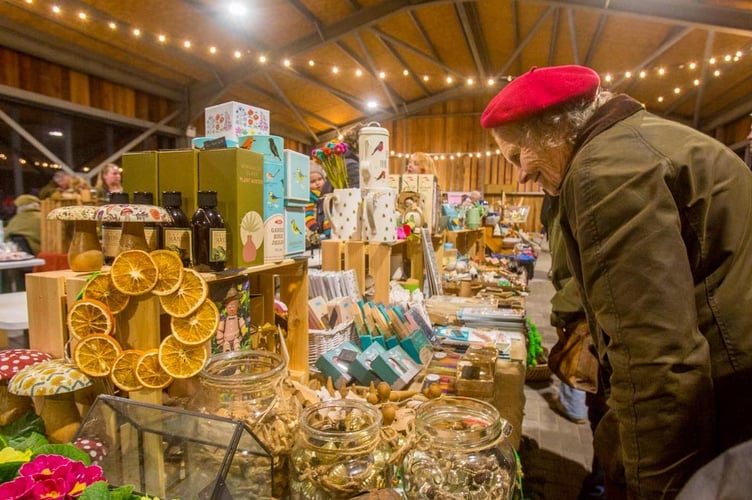 Admiring the wares
