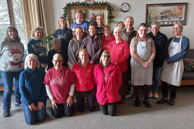 Volunteers at Nethercott House Farms for City Children were celebrated in a festive get together at the house. (Picture: Farms for City Children)