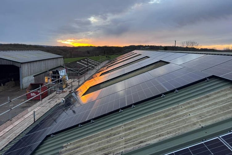 The solar panels recently installed at Made-Well CIC