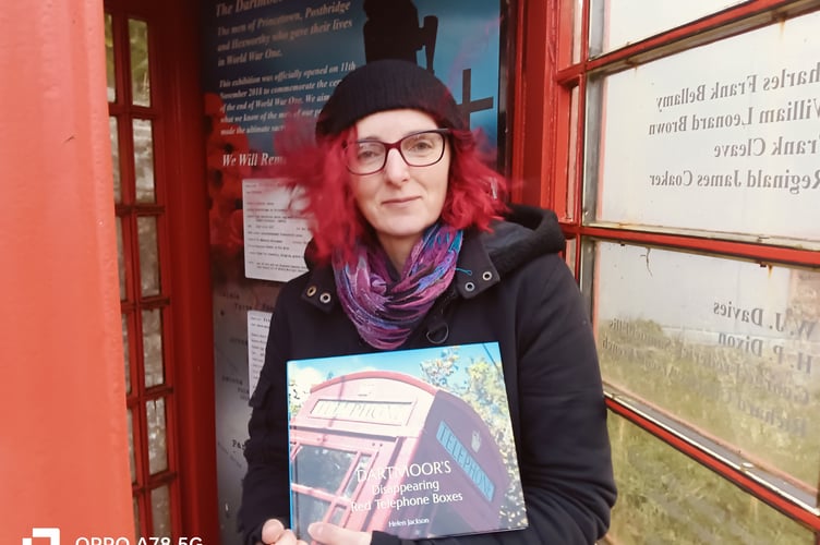 Author and photographer Helen Jackson's new book on the phone boxes of Dartmoor.