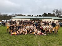 Entertaining memorial rugby match played at North Tawton