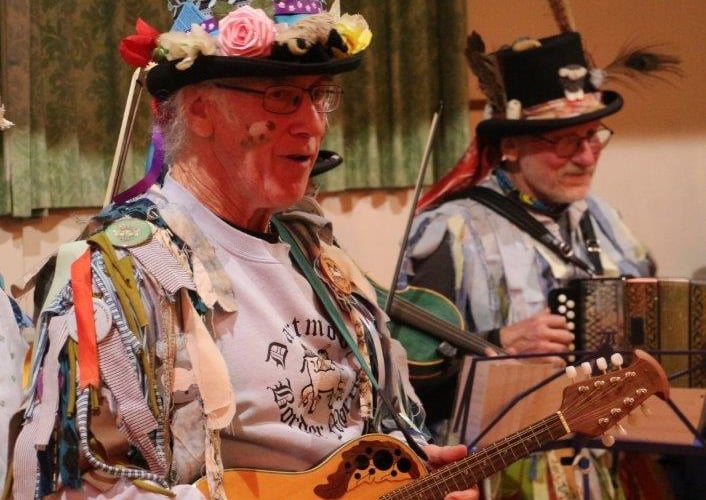 Entertainment at a former Bere Ferrers Wassail.