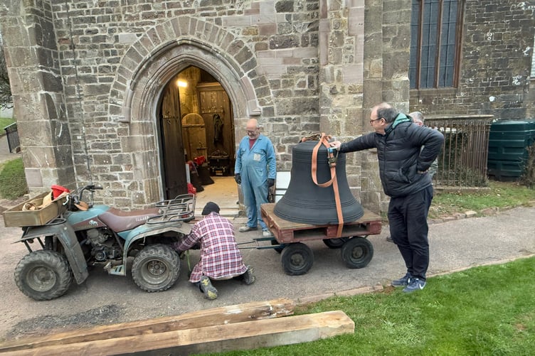 The eight bells has to be transported to Somerset and back to be refurbished with a team on hand to rehang them in the tower. (Picture: Isabella Whitworth)