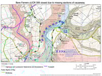 Dislodged stones force closure on Lopwell Dam Causeway