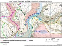 Dislodged stones force closure on Lopwell Dam Causeway